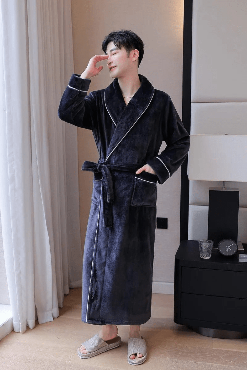 peignoir homme coton