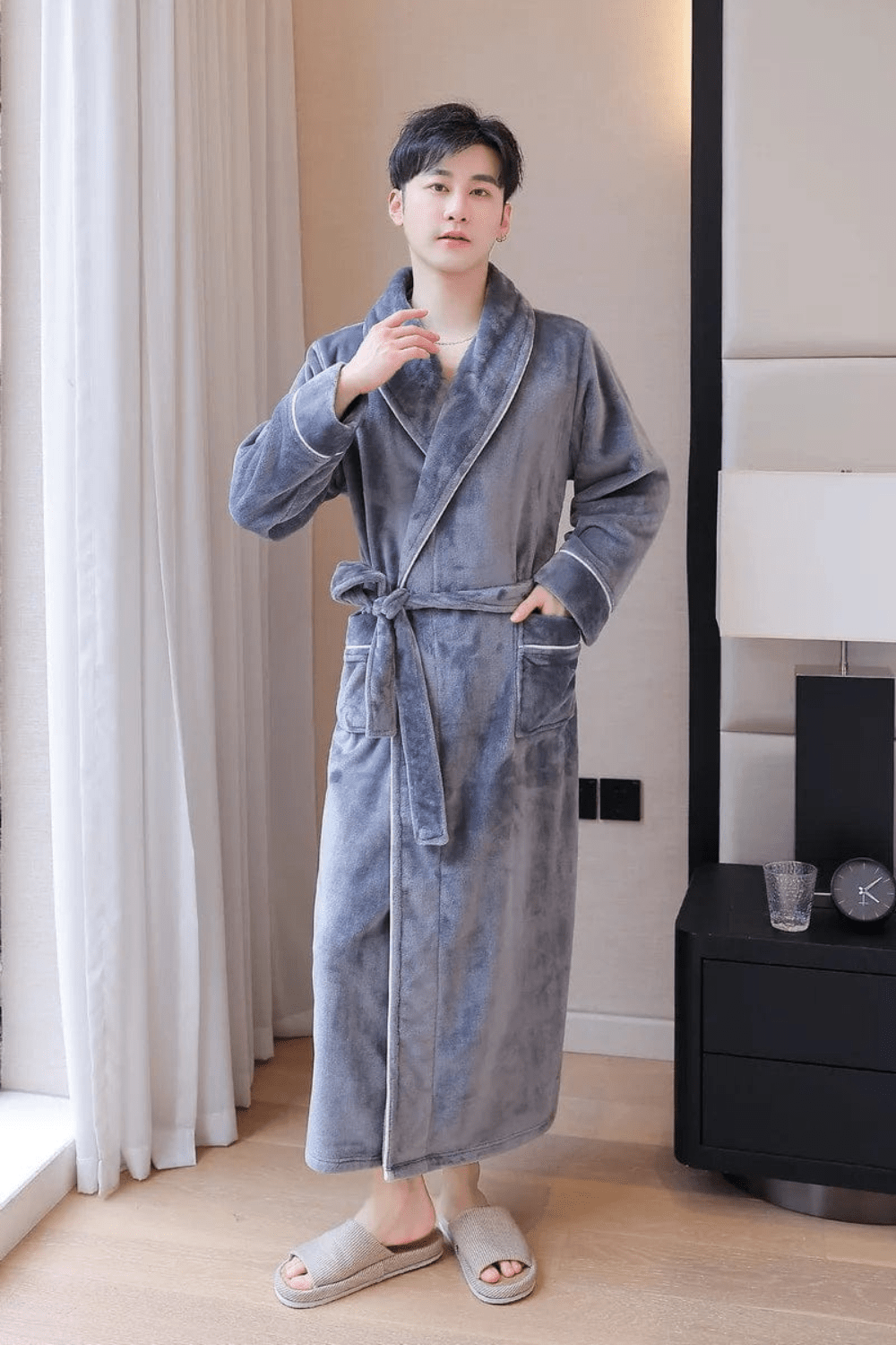 peignoir homme coton