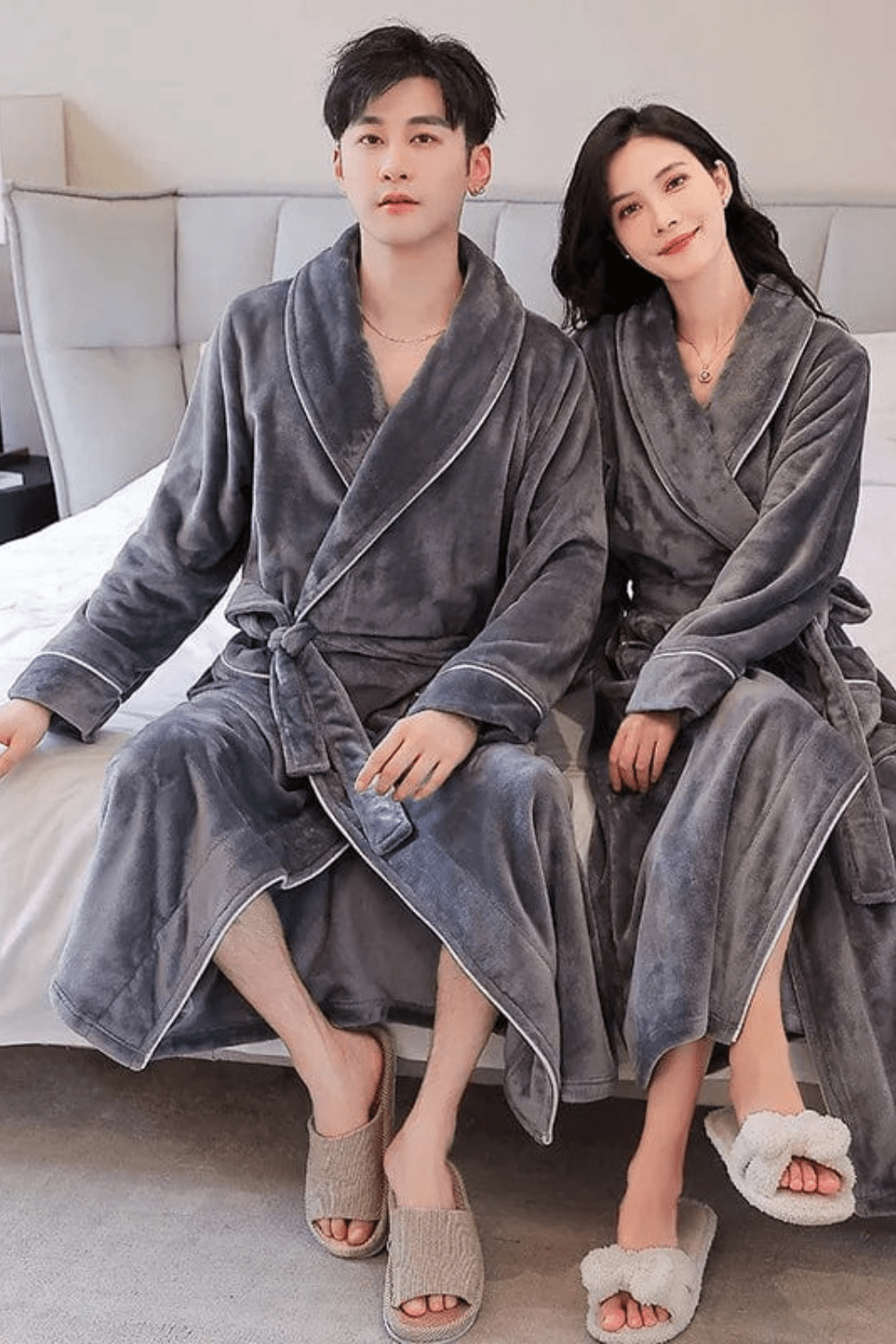 peignoir bain coton homme