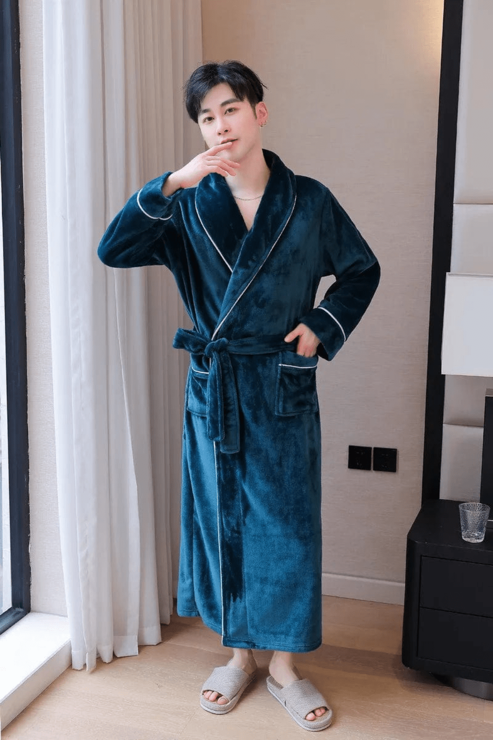 confort peignoir coton homme