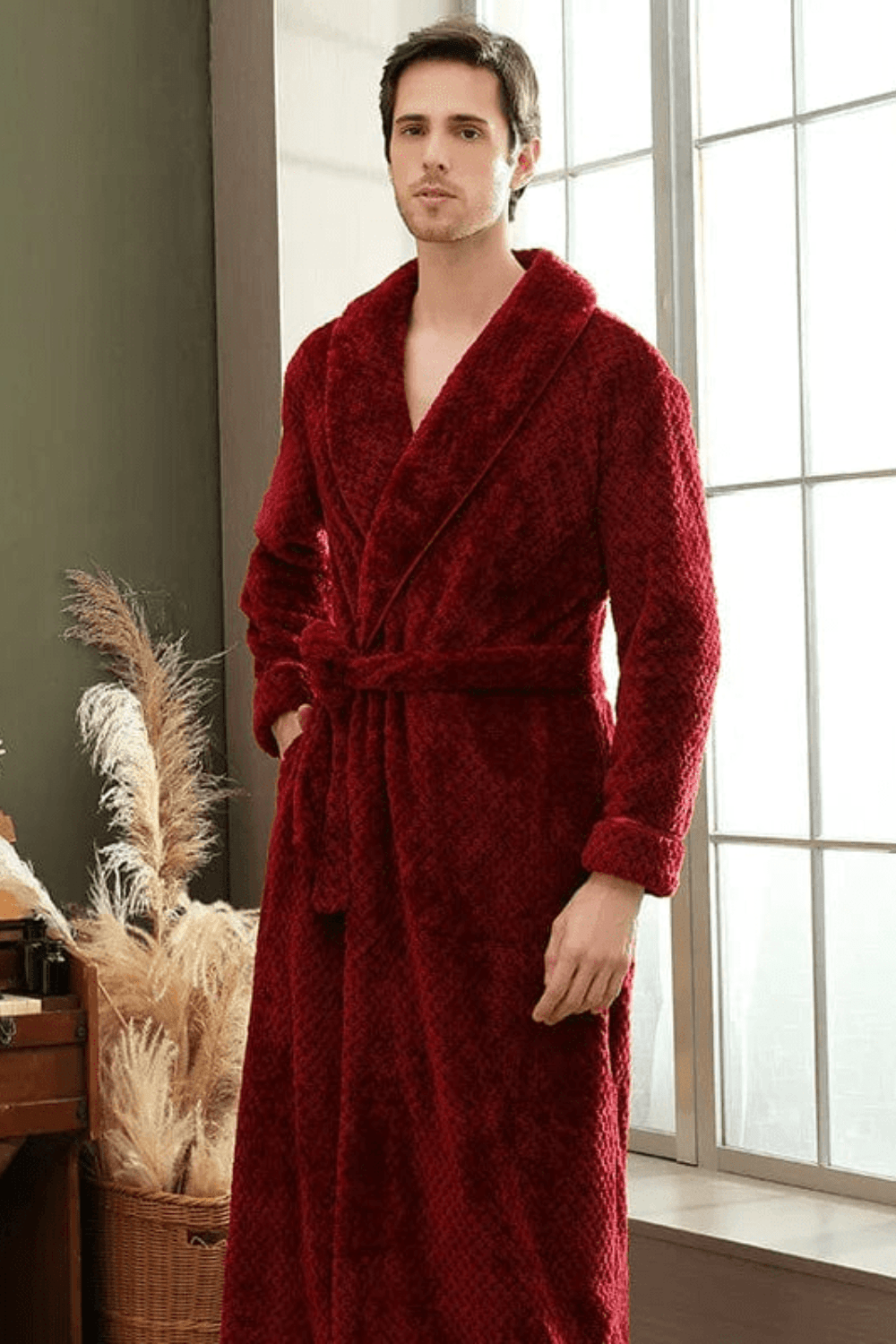 peignoir homme en éponge