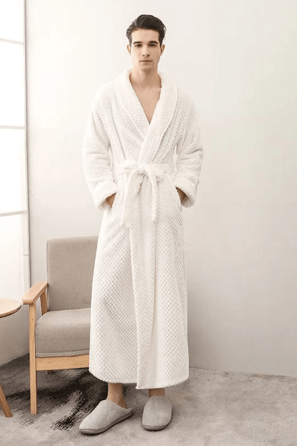 peignoir homme blanc