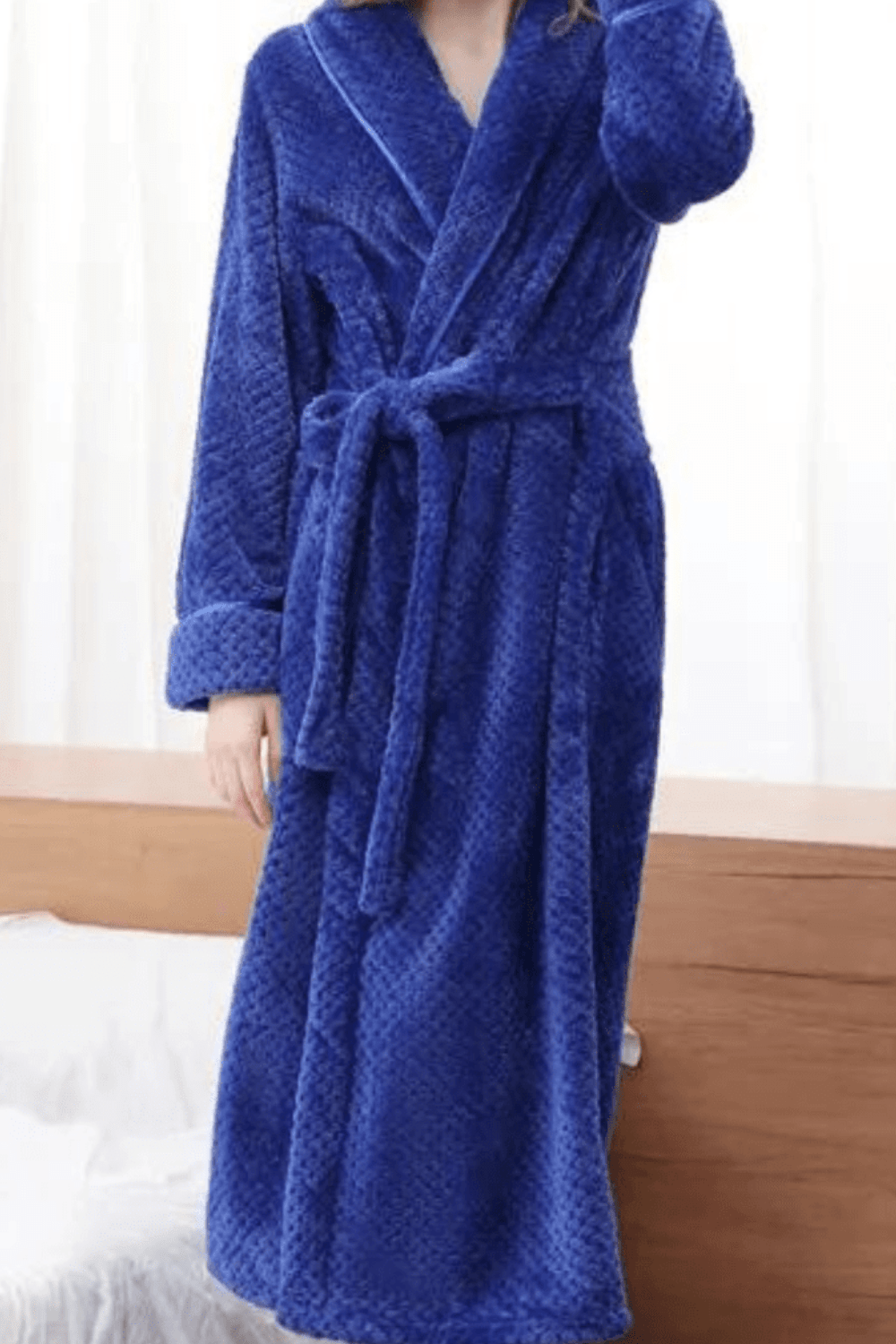 peignoir pour la maison bleu