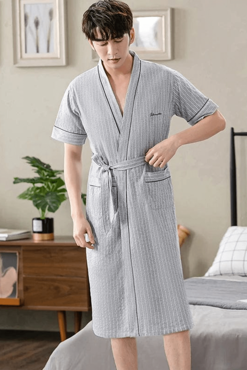 peignoir homme court
