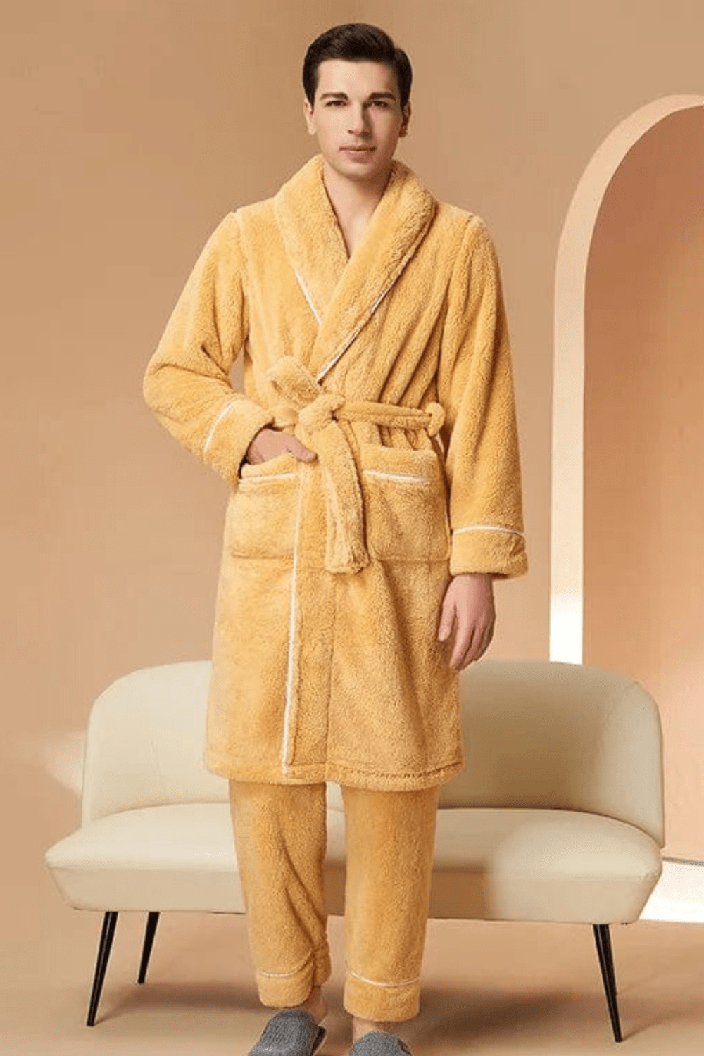 peignoir homme intérieur