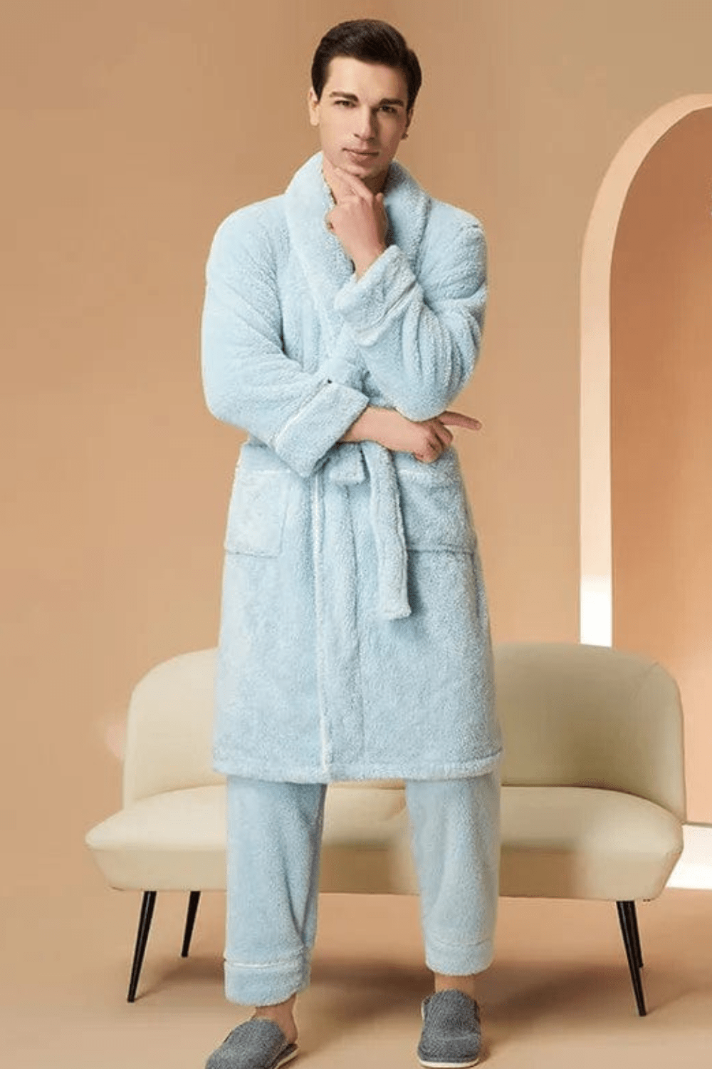 peignoir en coton homme