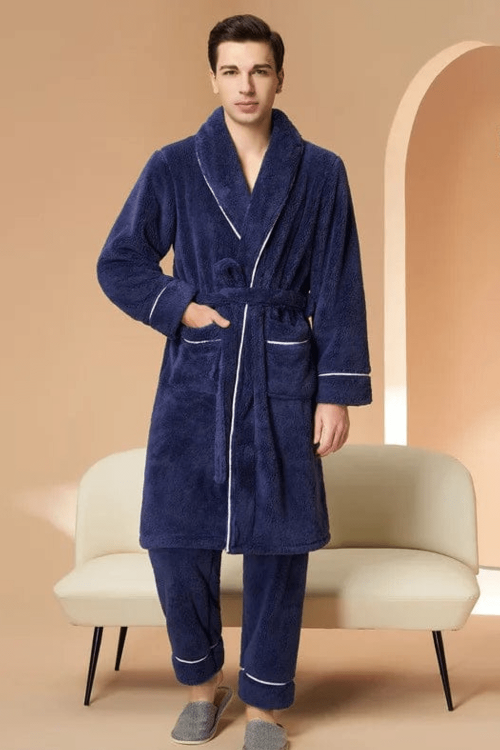 peignoir bain luxe