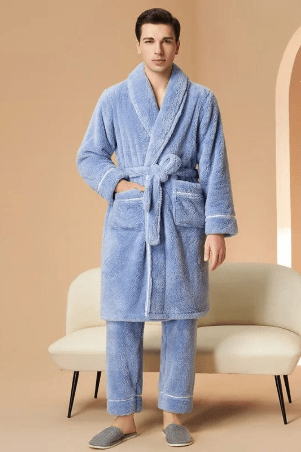 peignoir homme élégant
