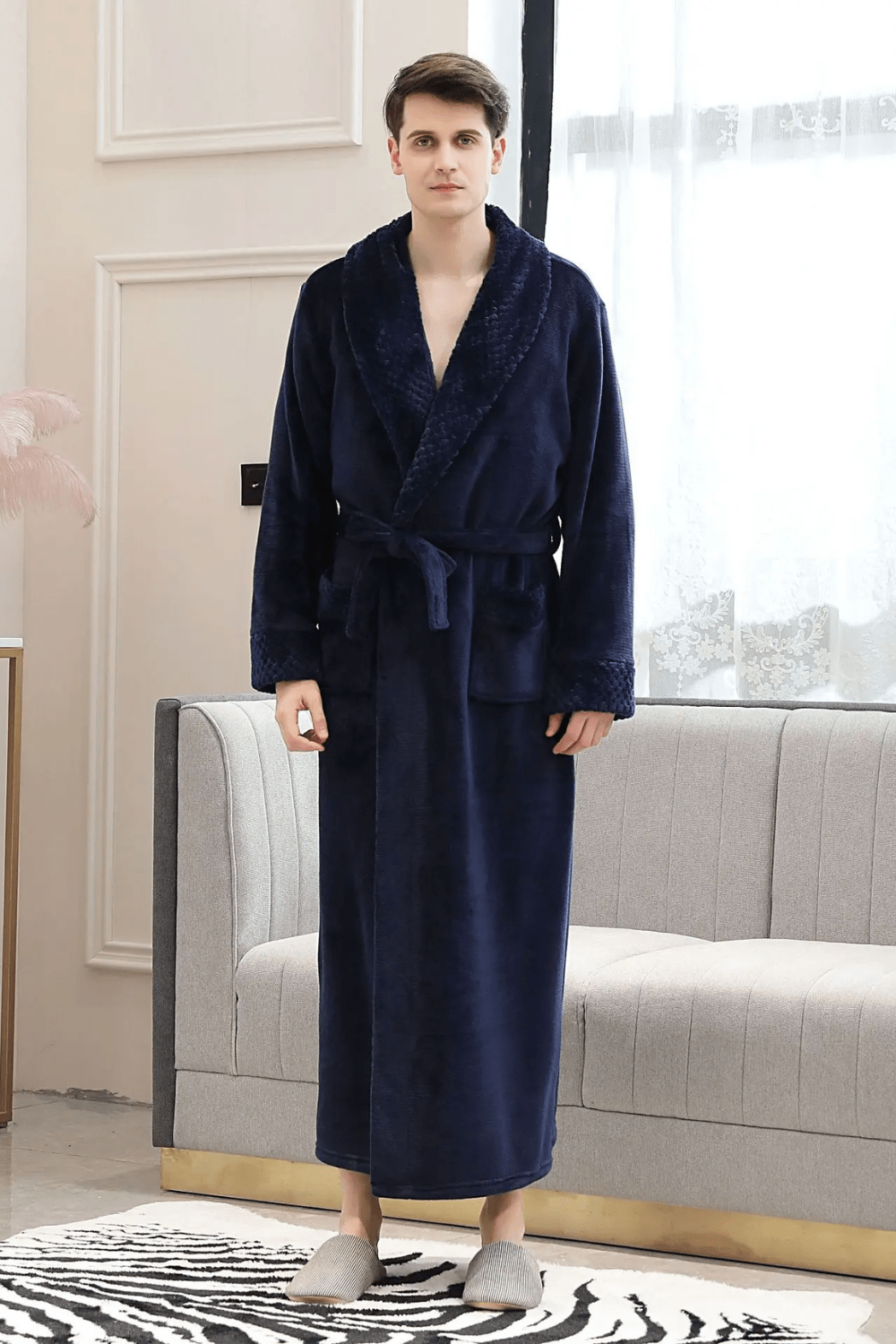 peignoir de bain homme en coton