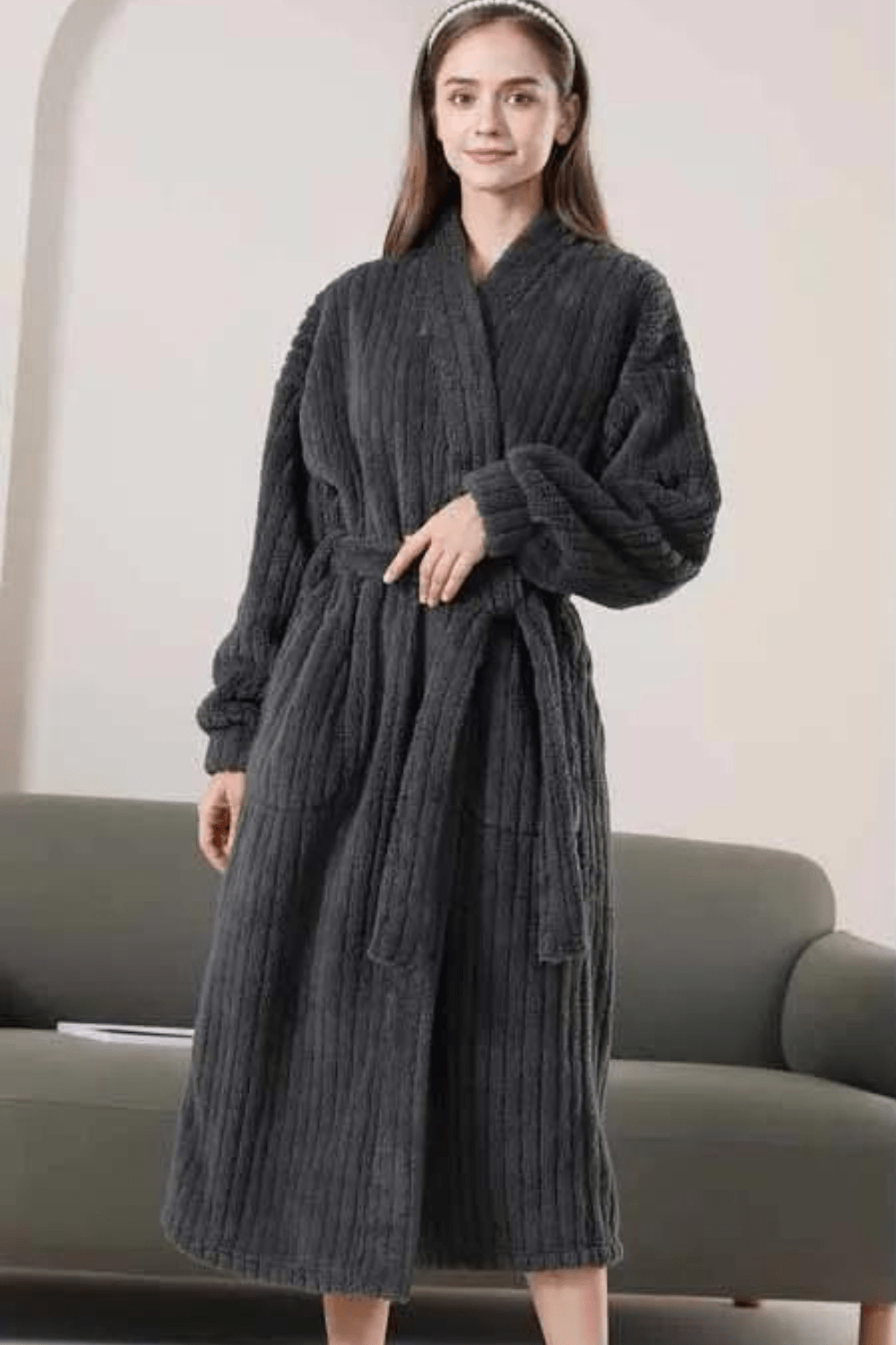 Peignoir luxueux en coton