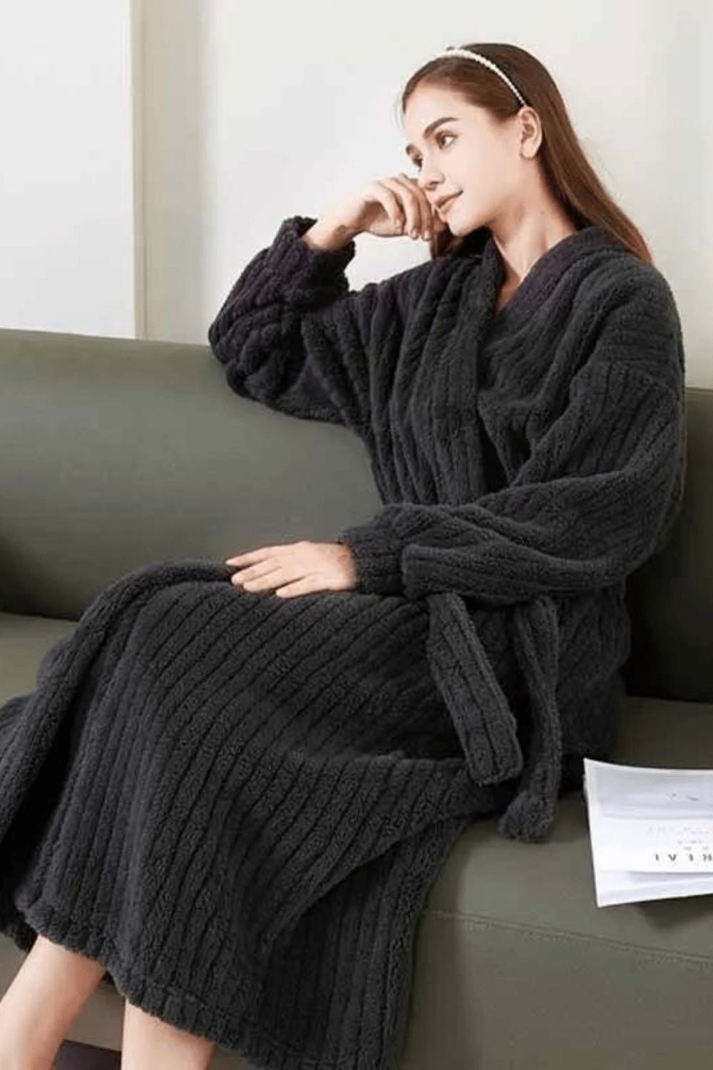Peignoir absorbant élégant