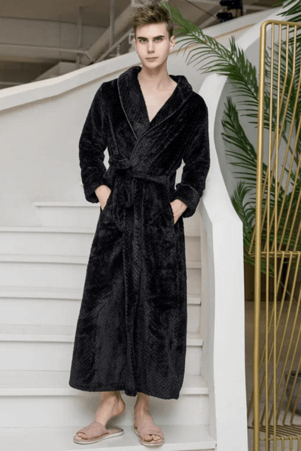peignoir doux pour homme