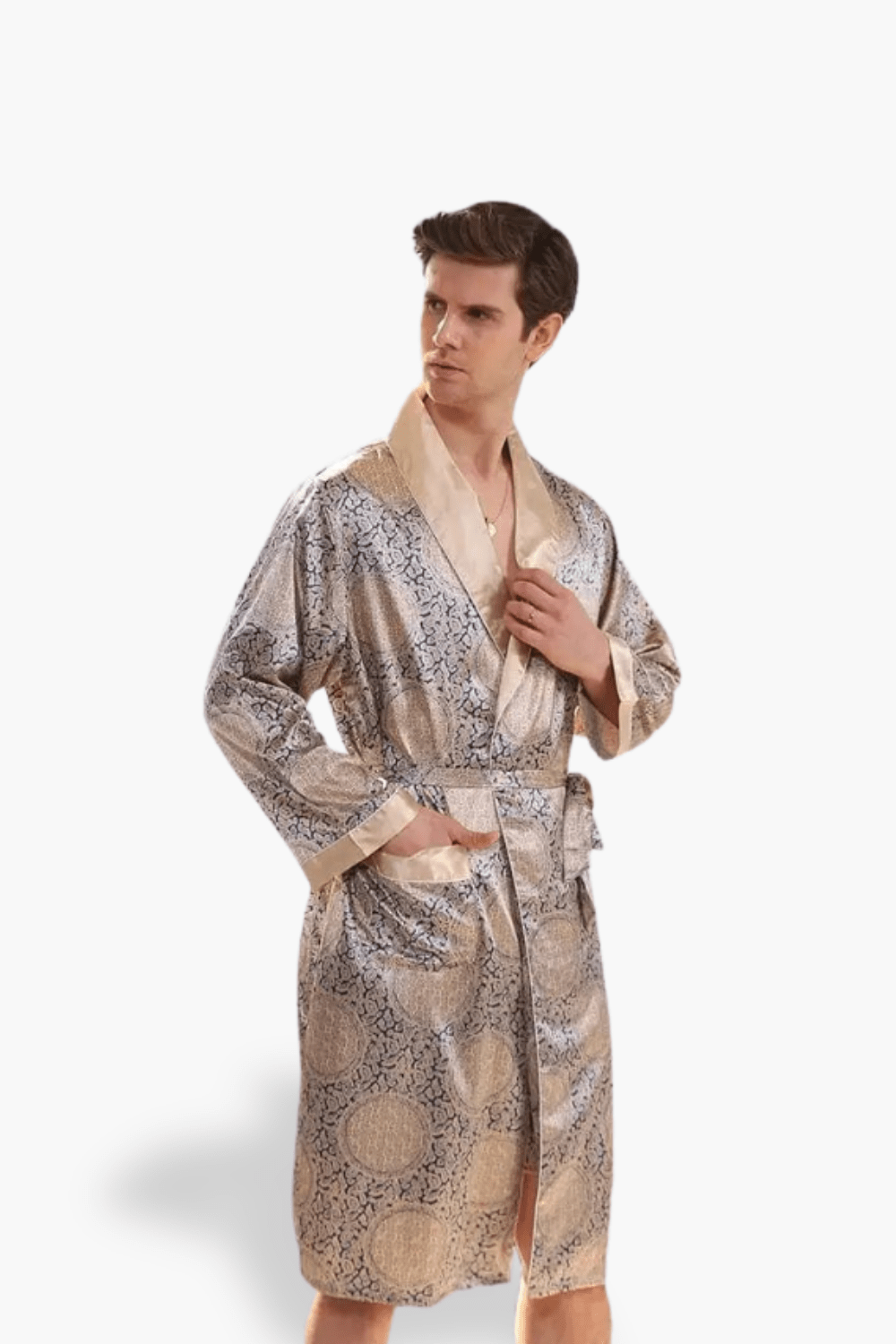 peignoir élégant soie