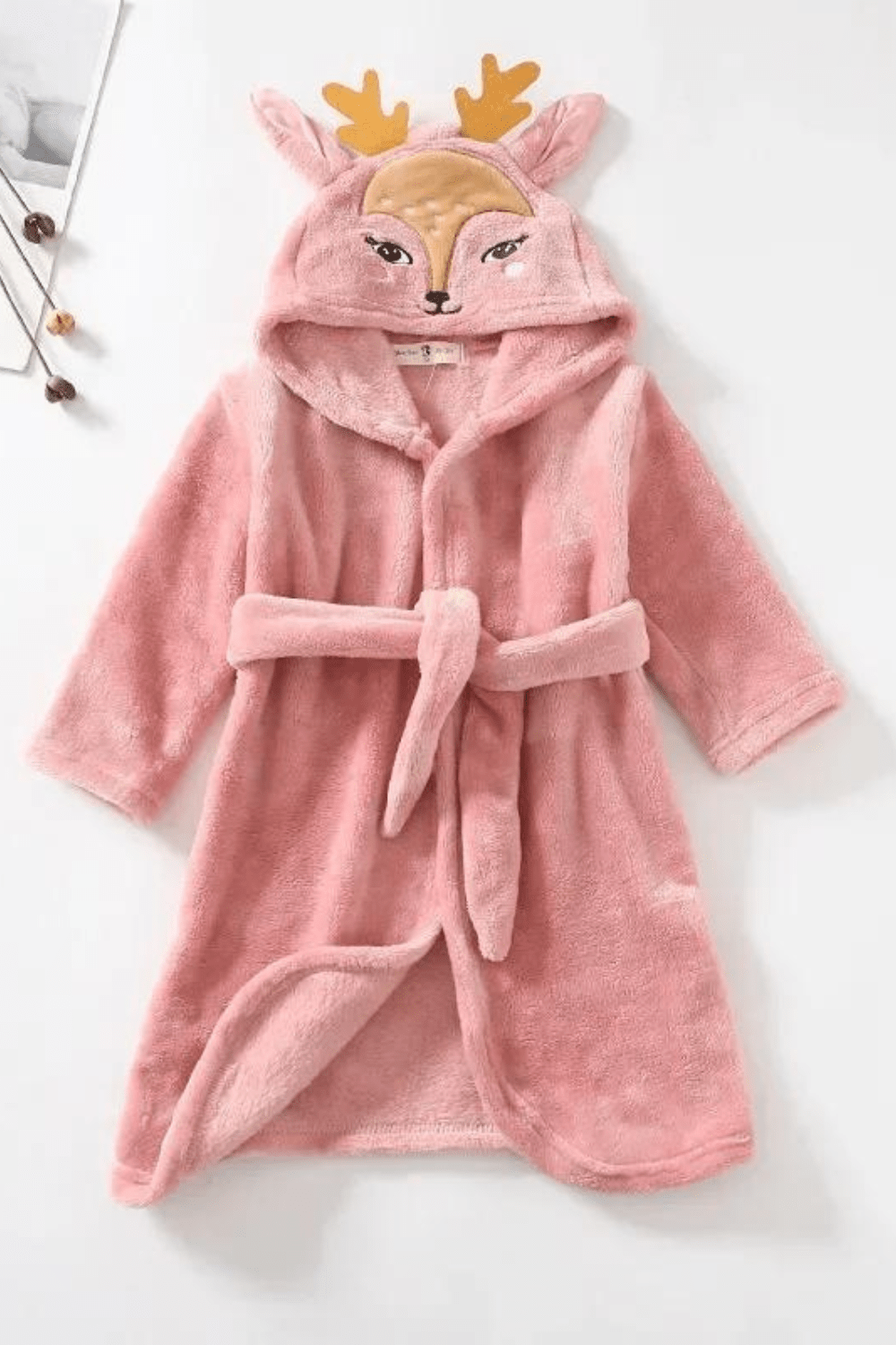 peignoir doux enfant cerf