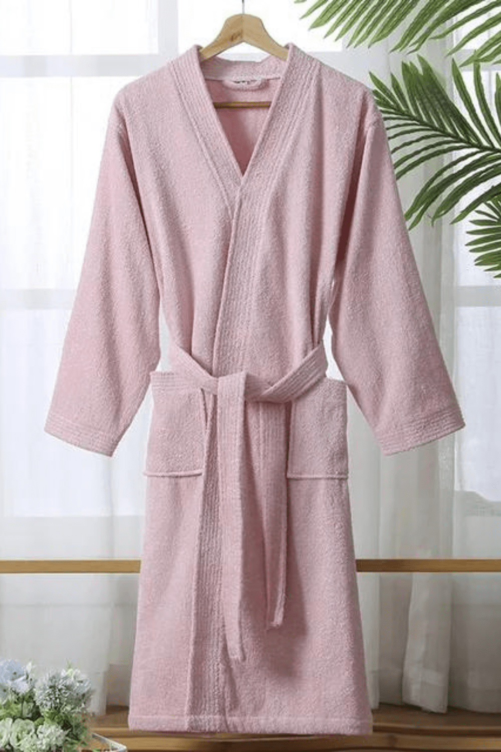 élégant peignoir en éponge