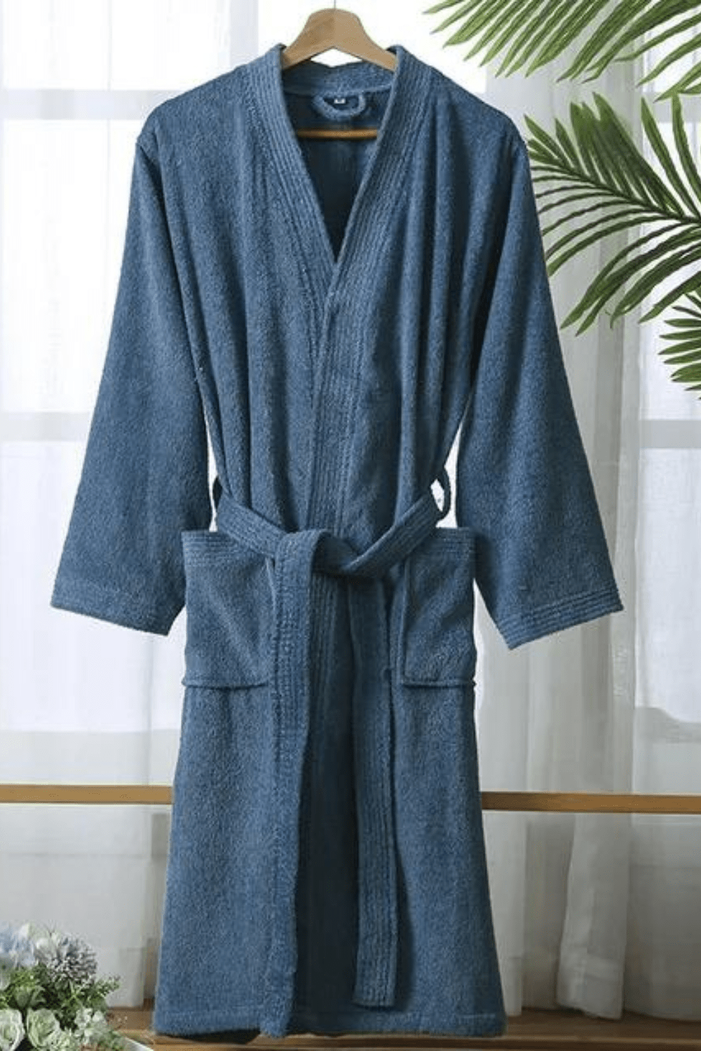 peignoir bleu détente