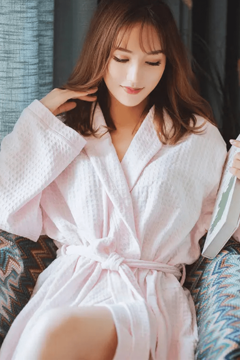 peignoir été coton