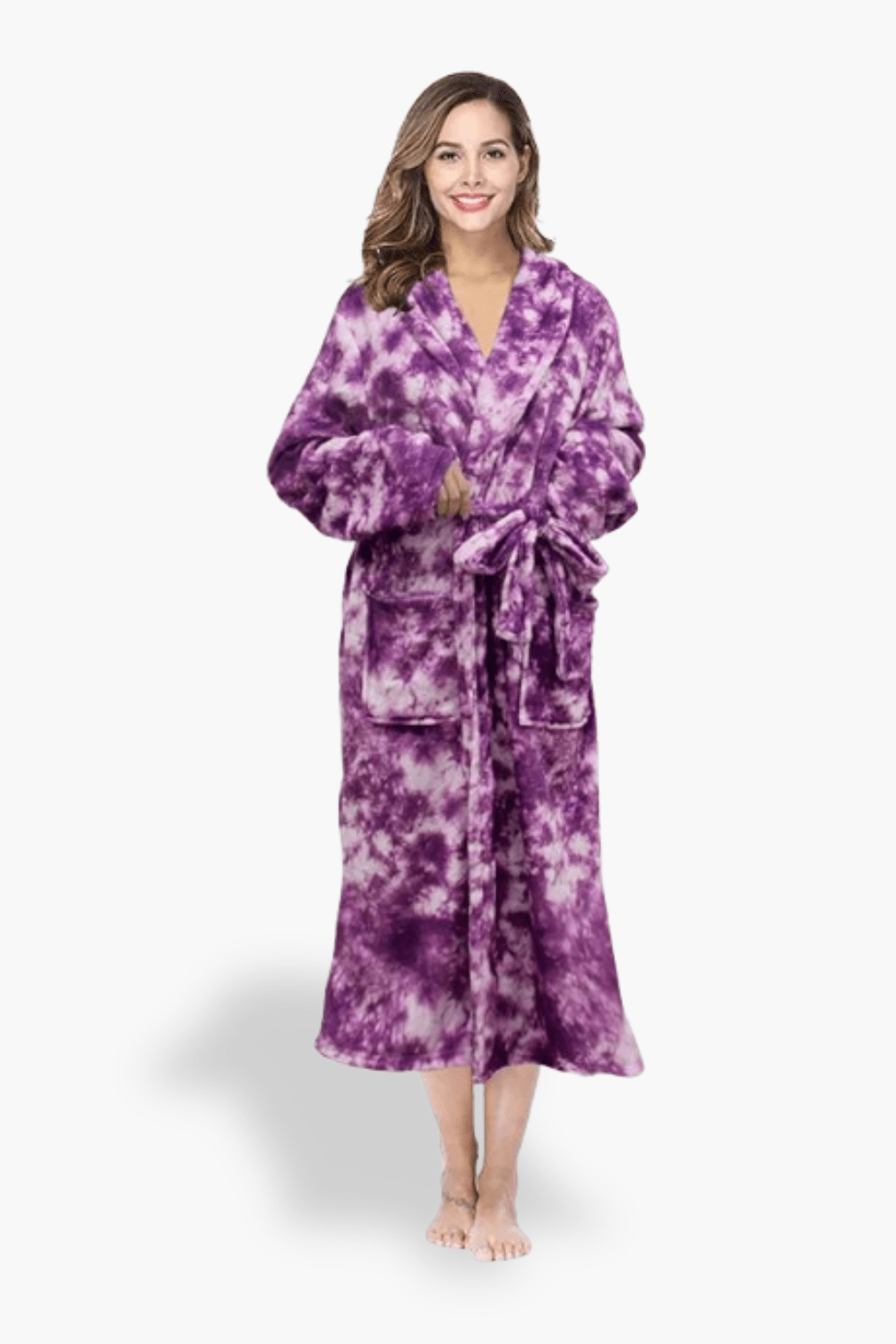 peignoir femme chaud en polaire