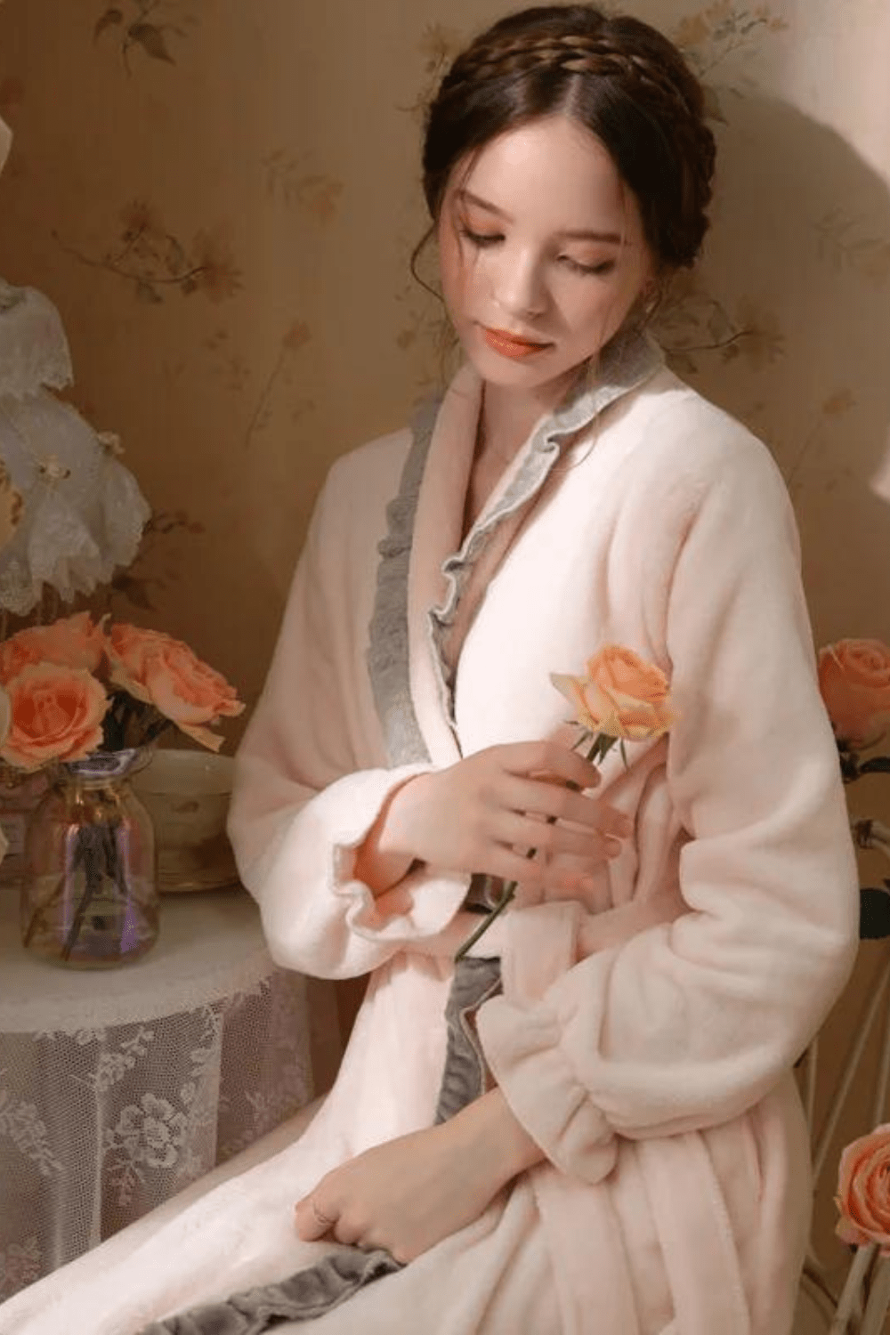 peignoir pour femme confortable