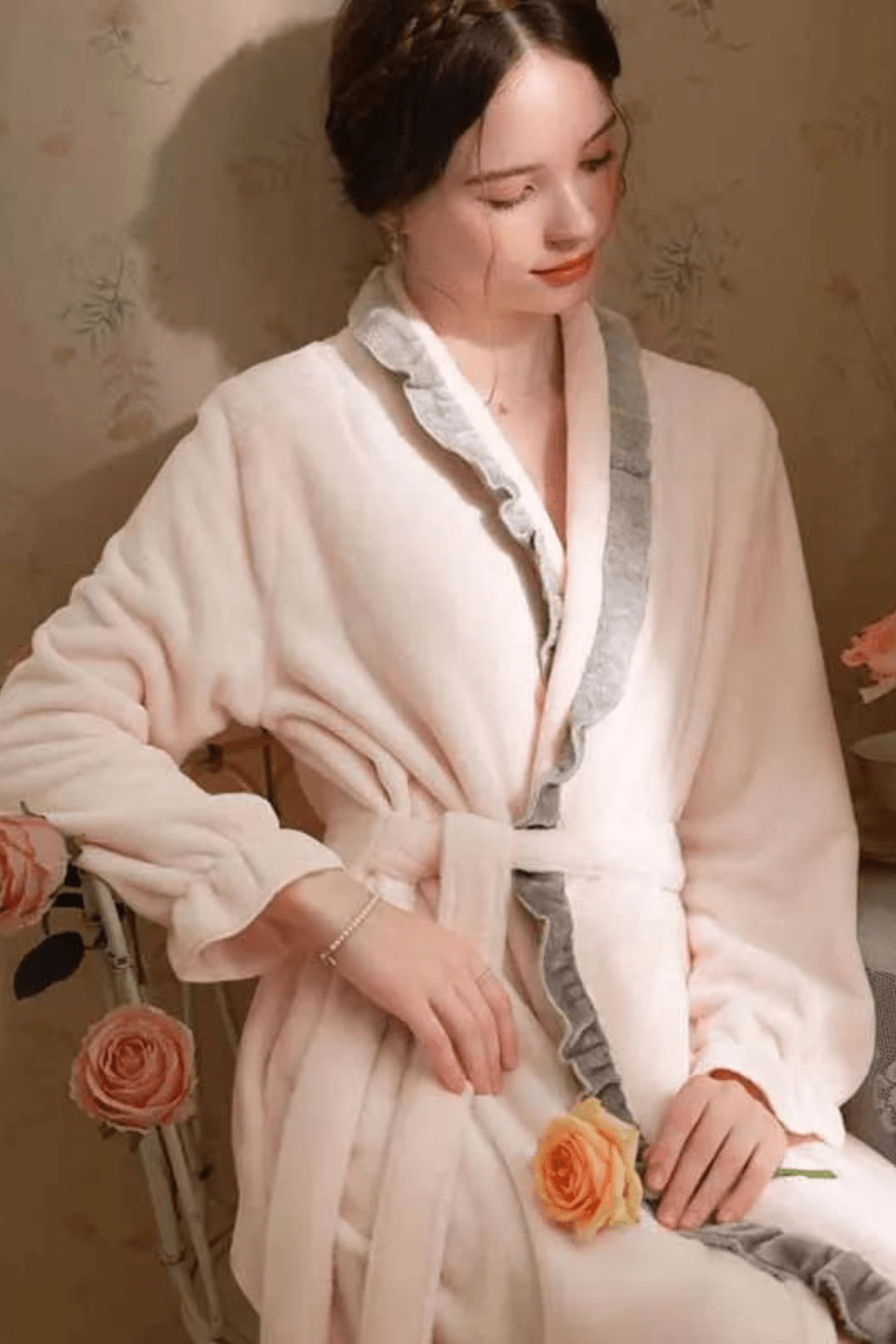 élégant peignoir en coton