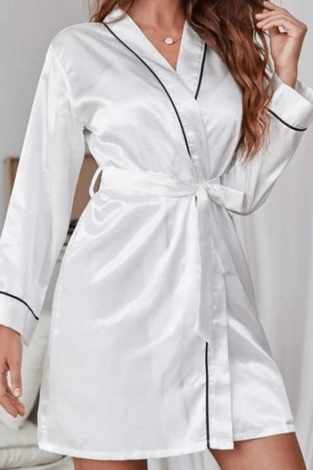 peignoir satin luxe