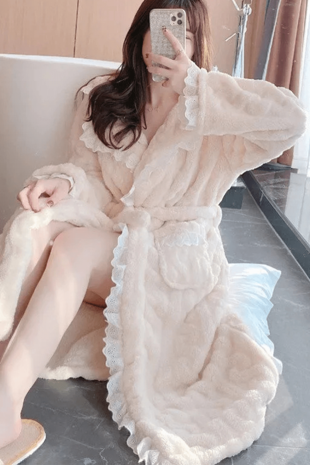 peignoir femme dentelle