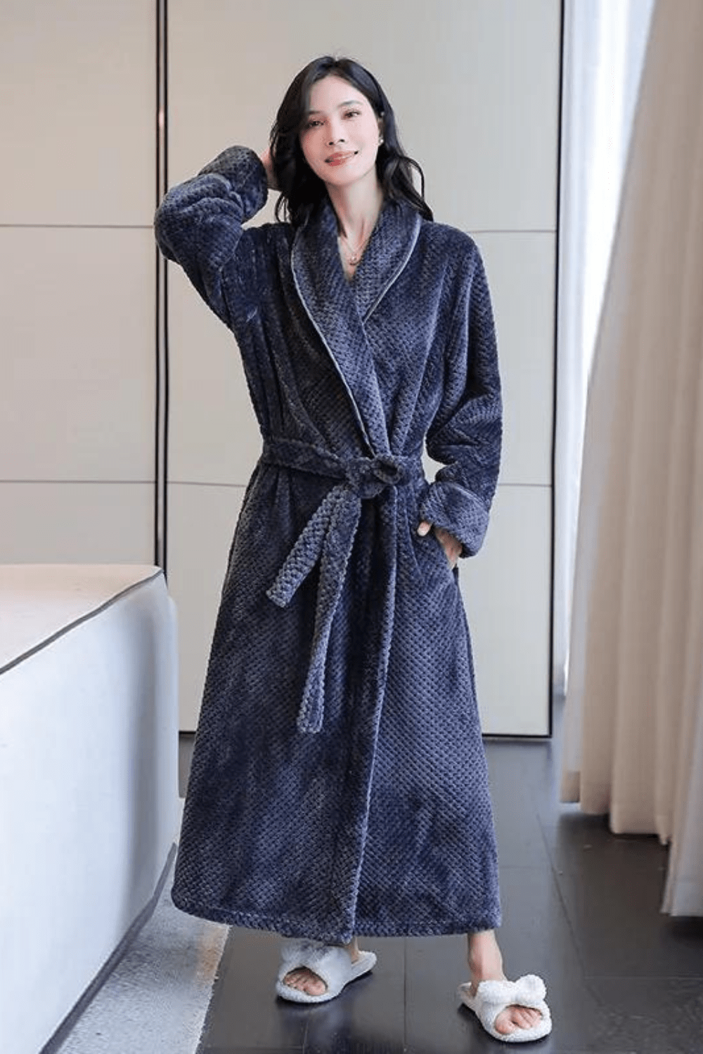 peignoir femme doux polaire