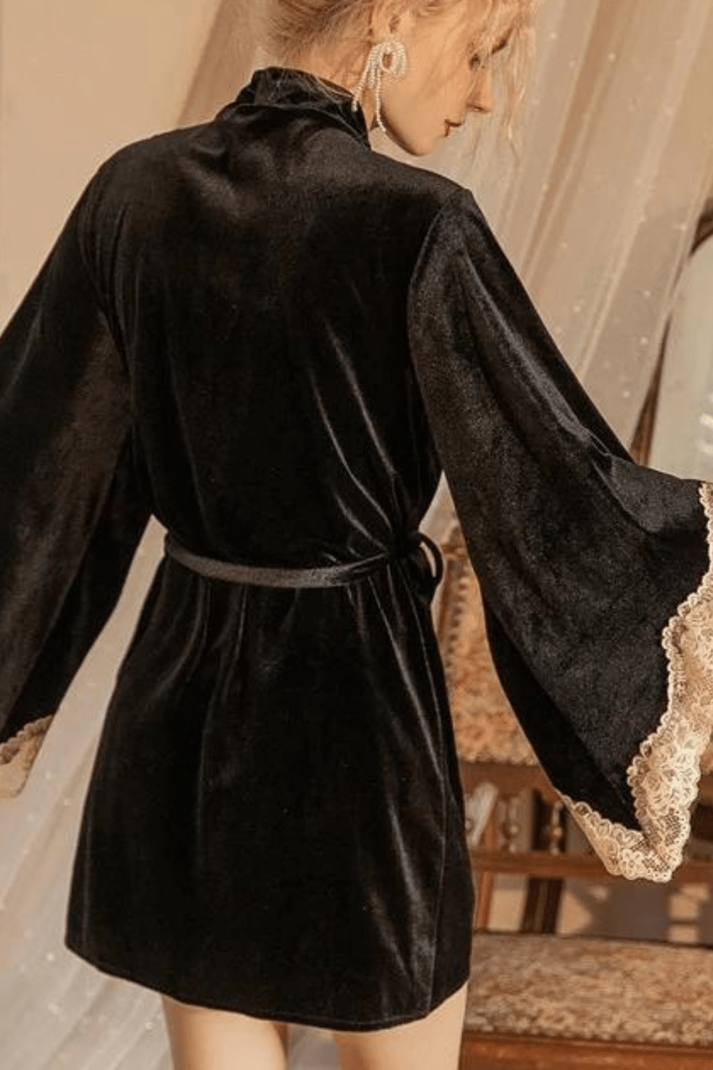 peignoir en velours doux