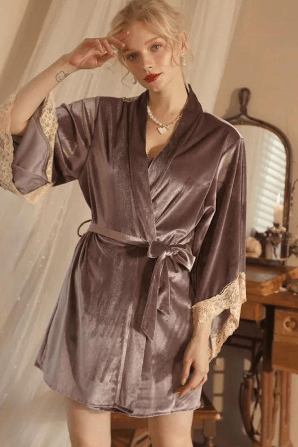 peignoir femme luxe