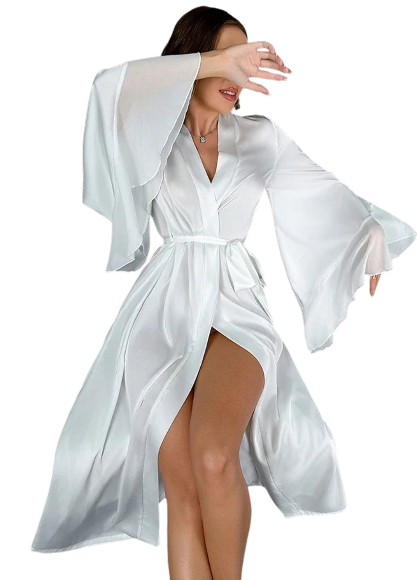 peignoir satin mariage