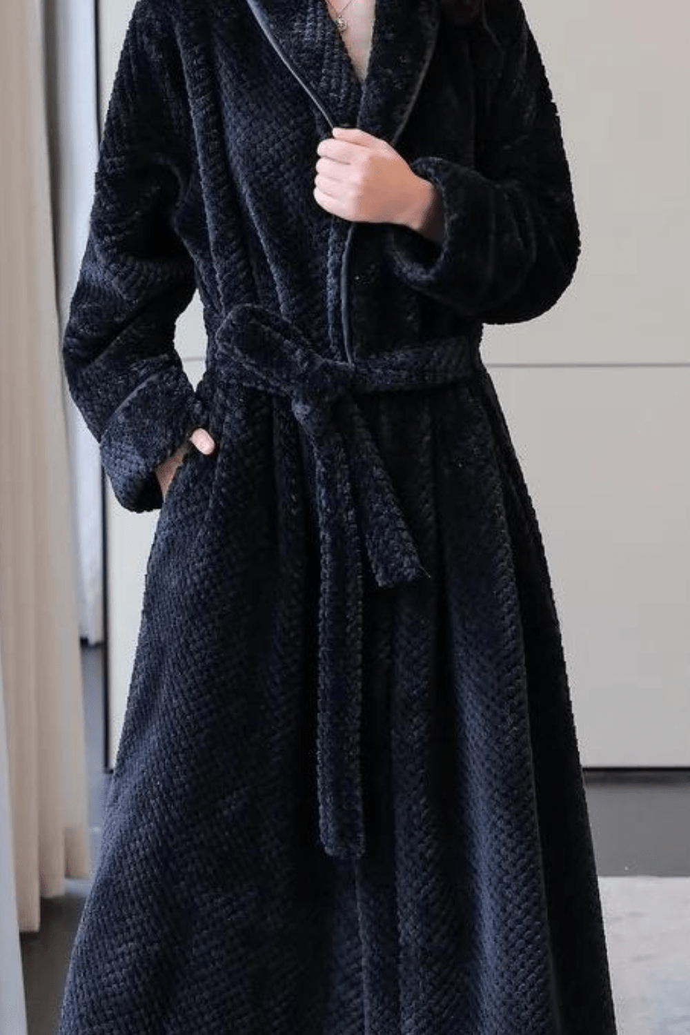 peignoir élégant pour femme noir
