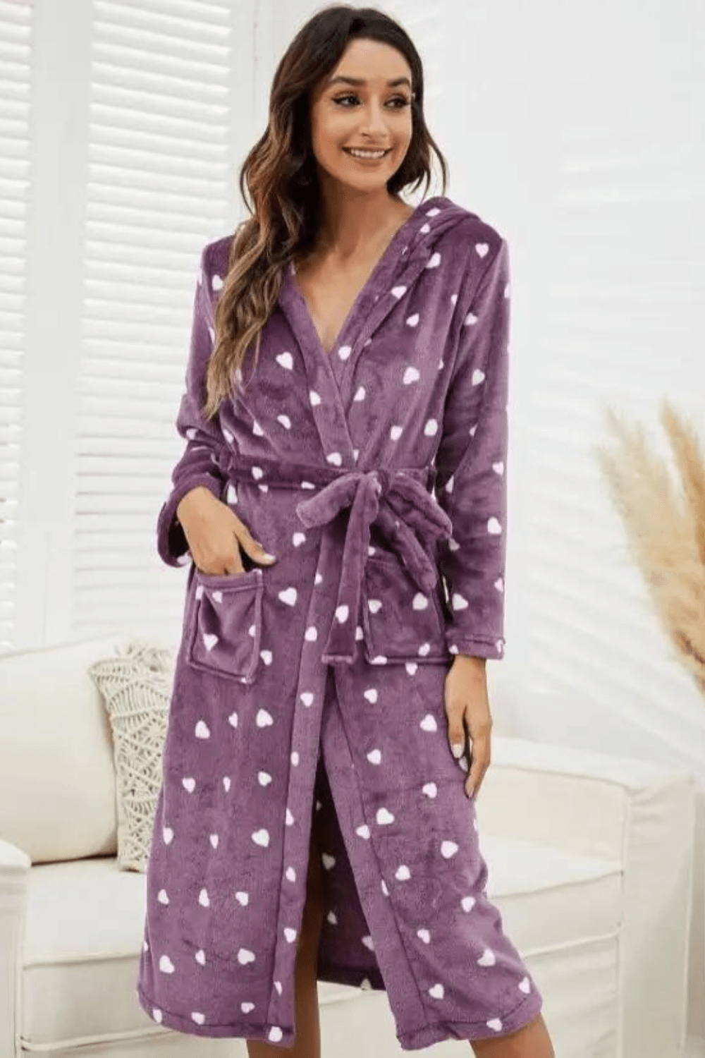 peignoir confort femme rose