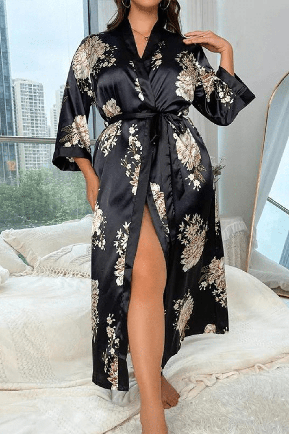 peignoir kimono long femme