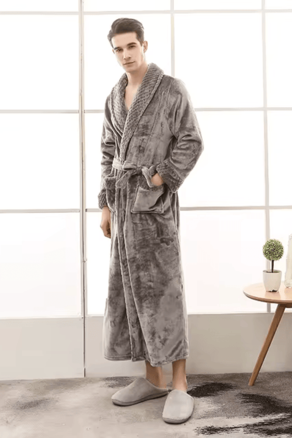 peignoir homme bain