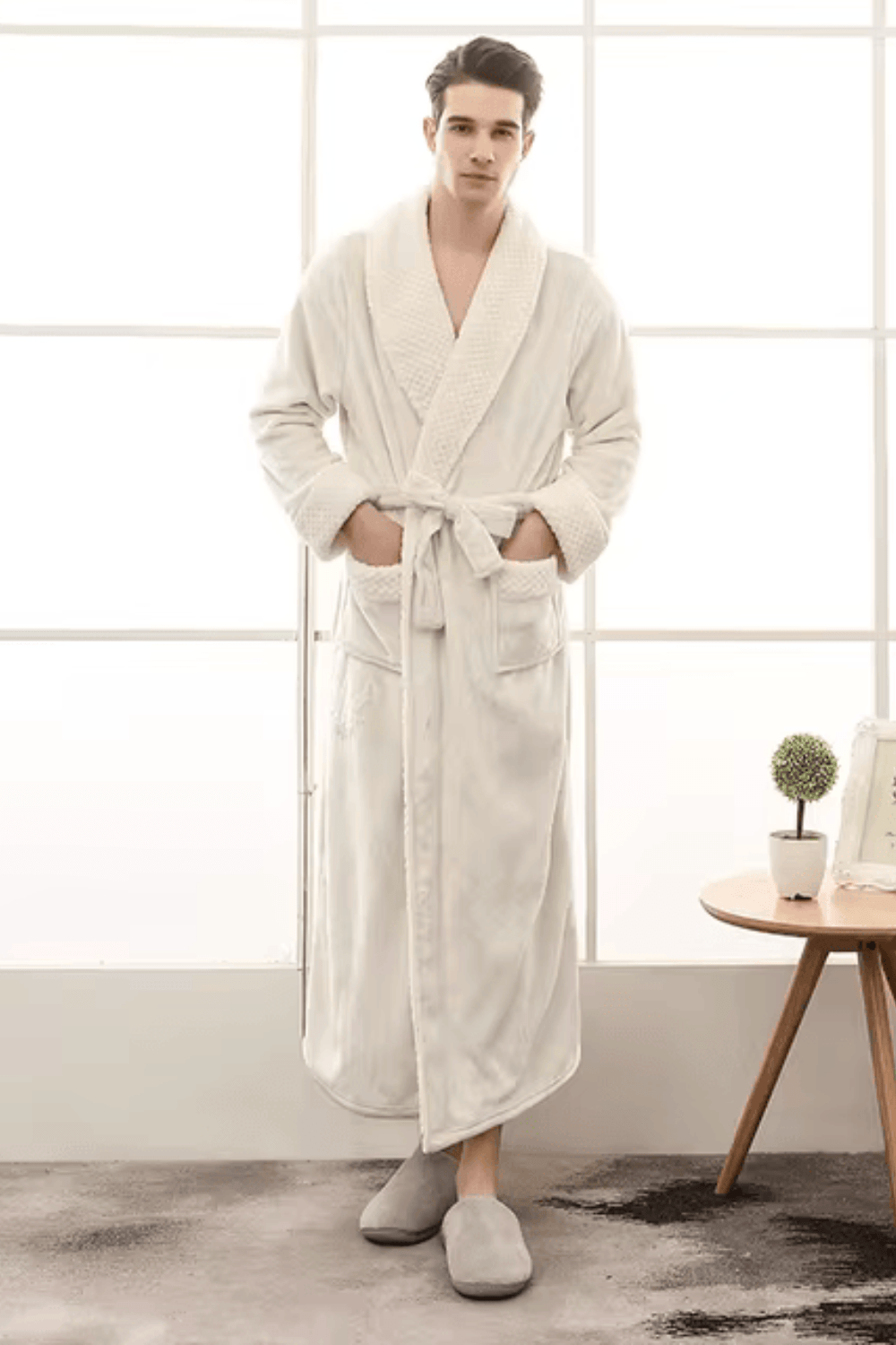 peignoir homme doux