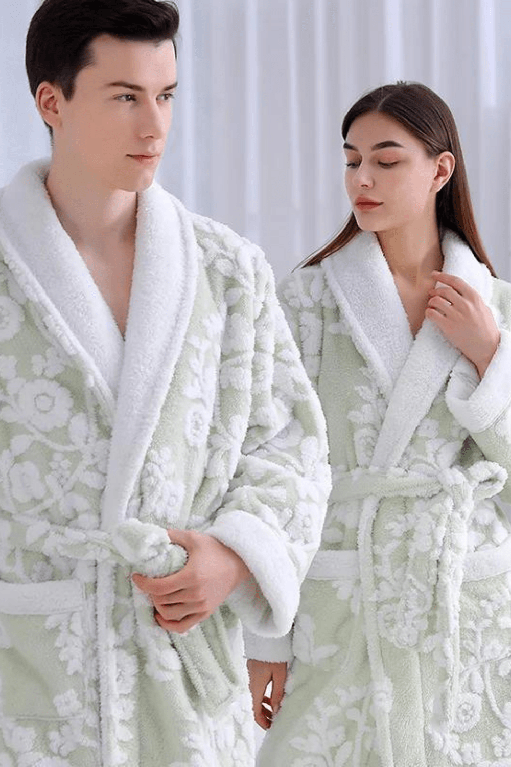 peignoir unisexe de luxe