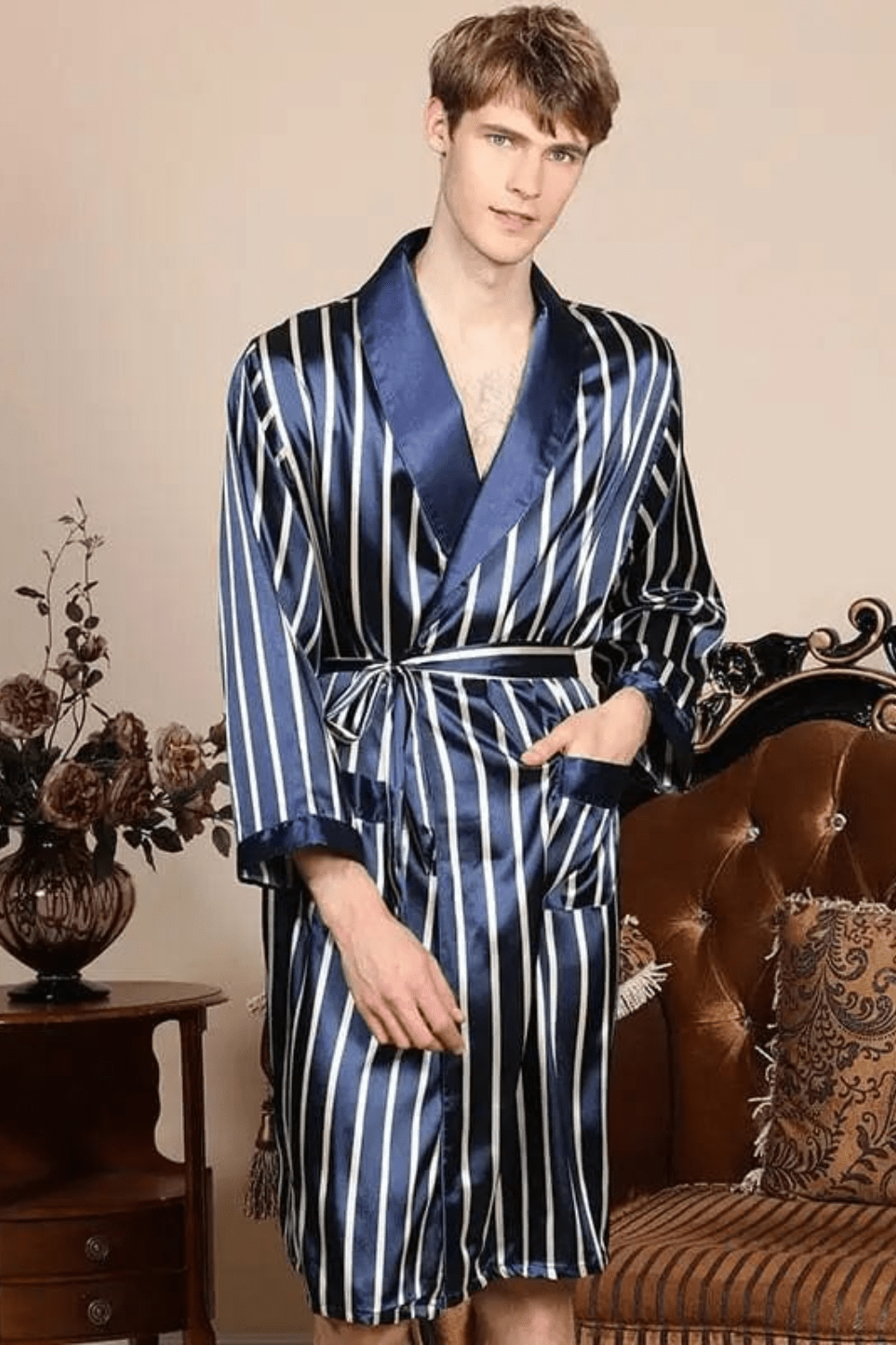 peignoir homme été en coton léger