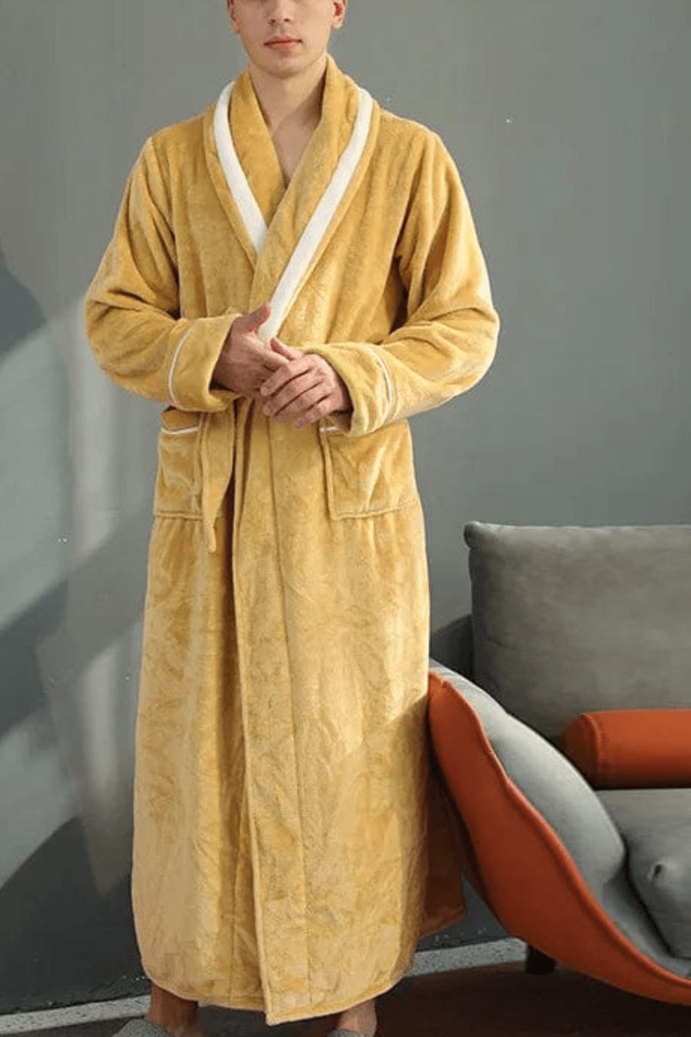 peignoir en coton pour homme