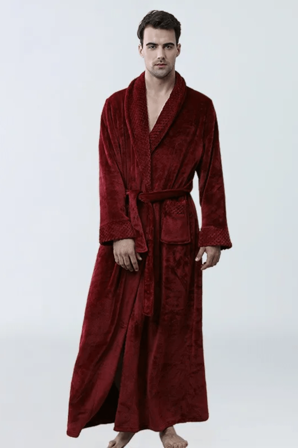 peignoir rouge homme
