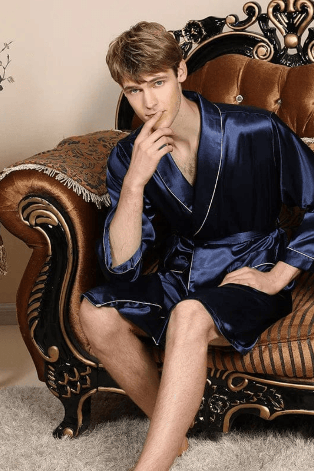 peignoir élégant homme