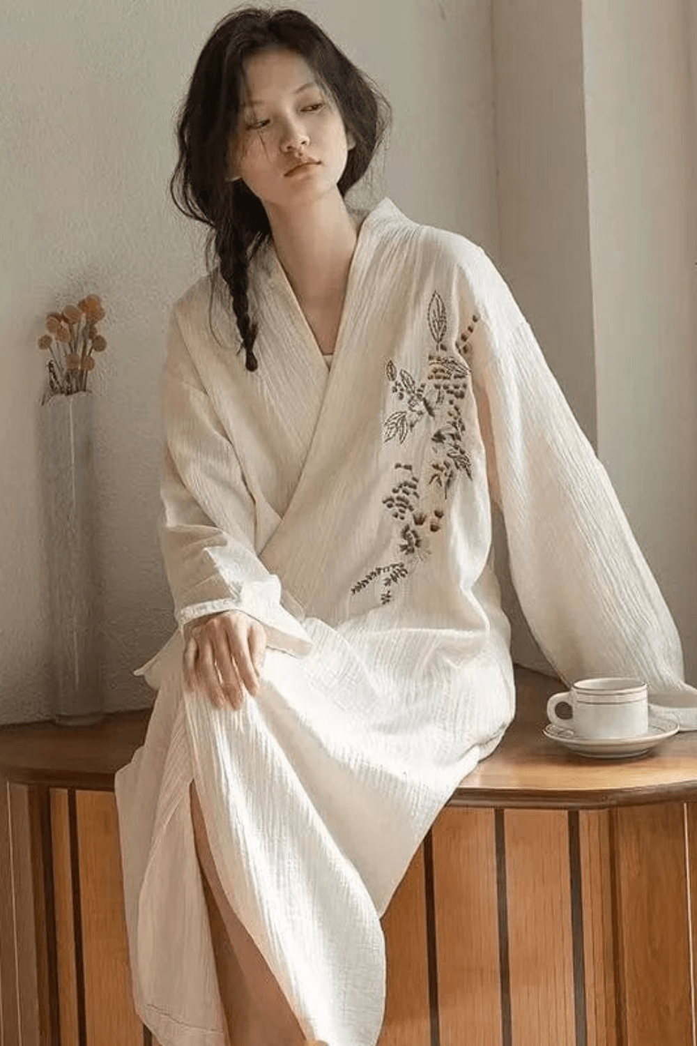 peignoir japonais élégant