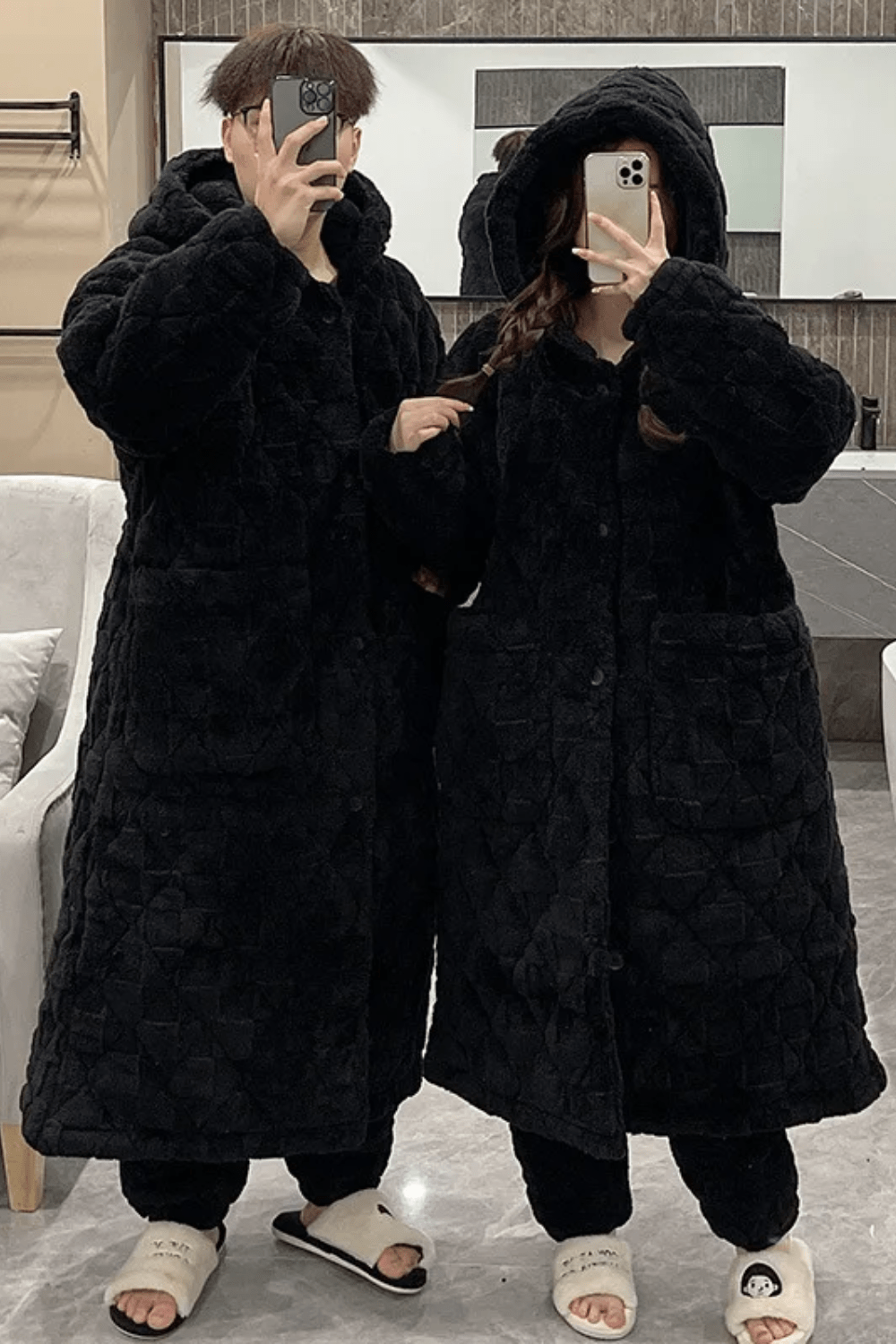 peignoir manteau noir