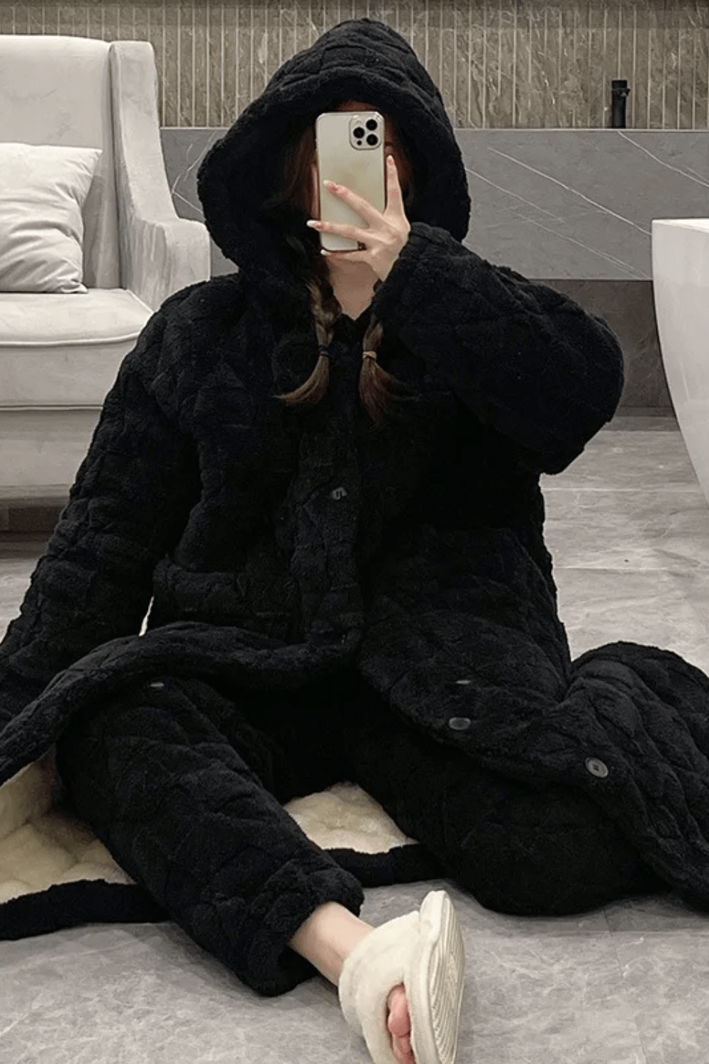 manteau noir élégant