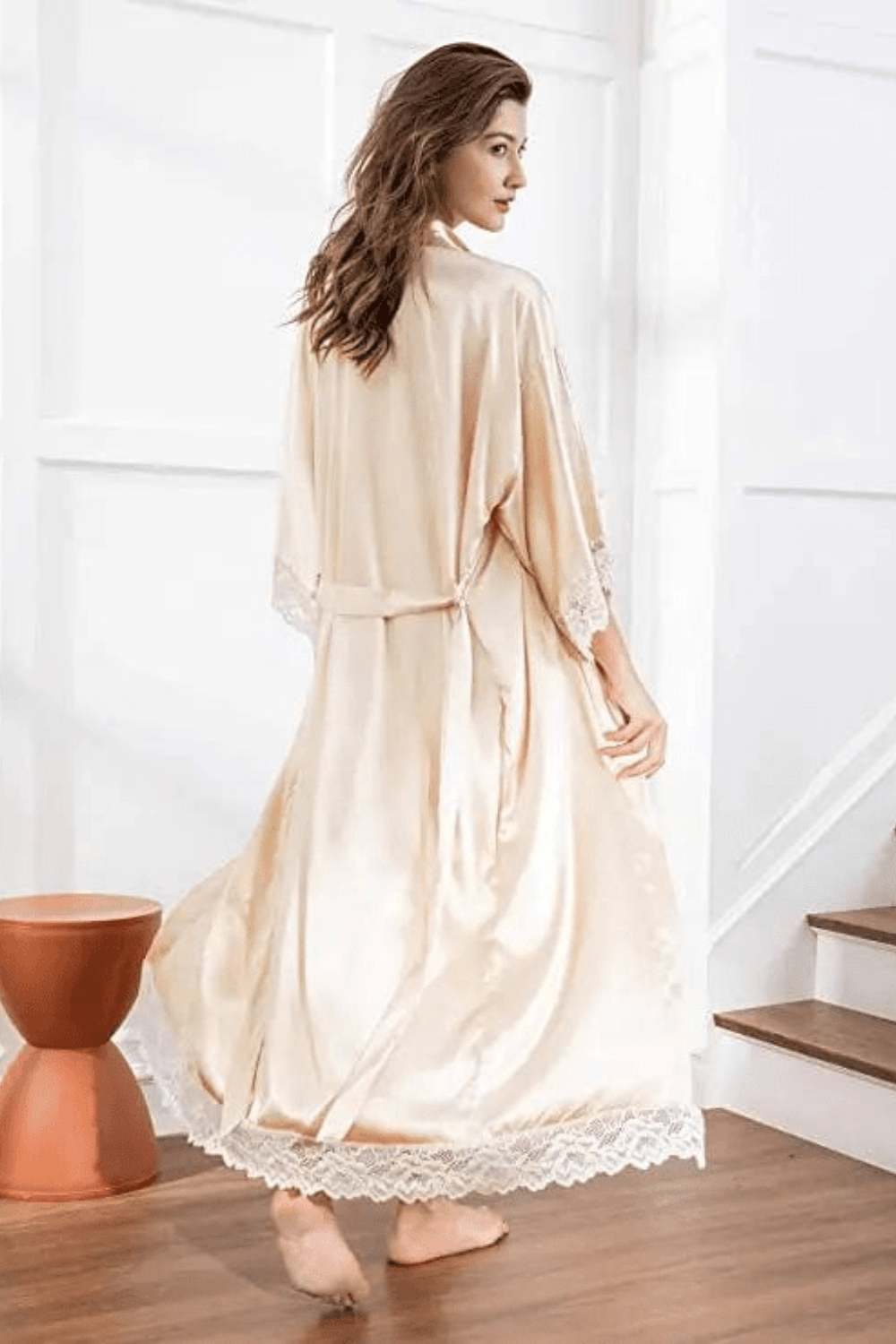 peignoir blanc doux
