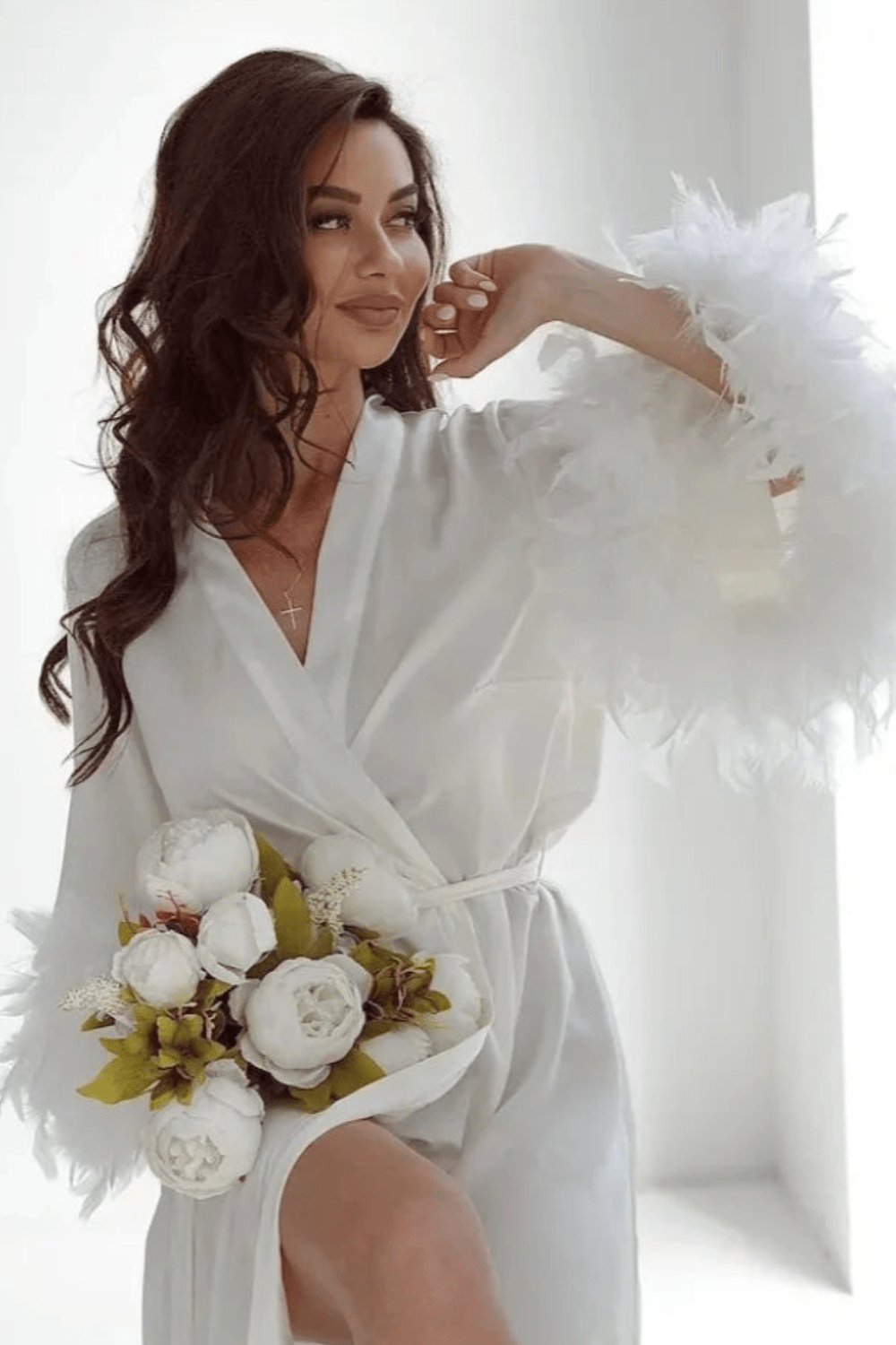 peignoir Plume élégant