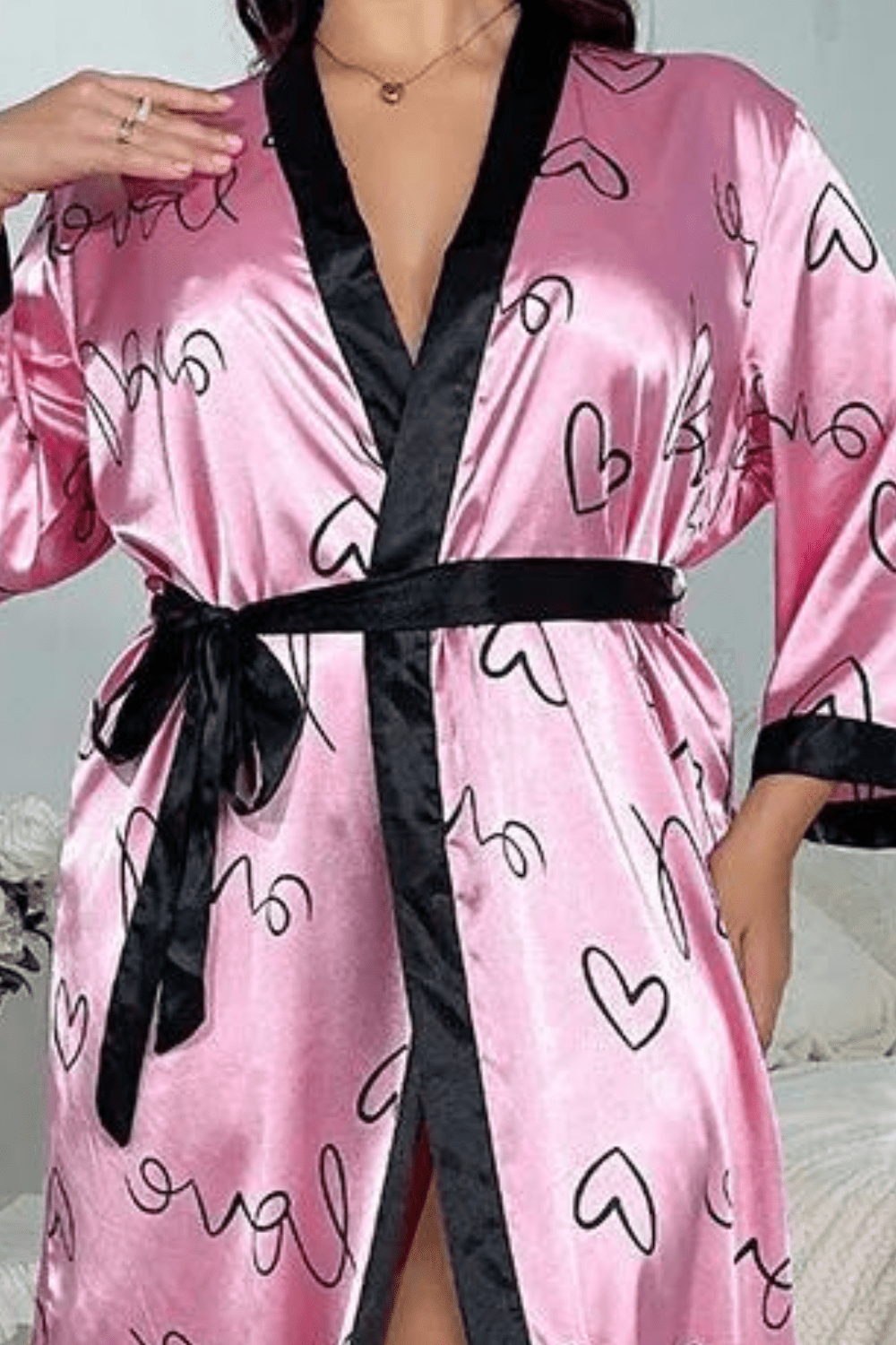 peignoir femme en satin doux