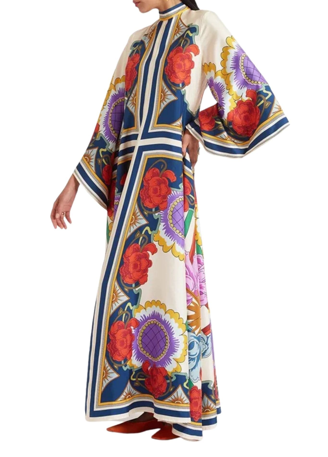 détails brocart couture kimono