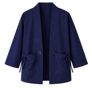 veste kimono bleu